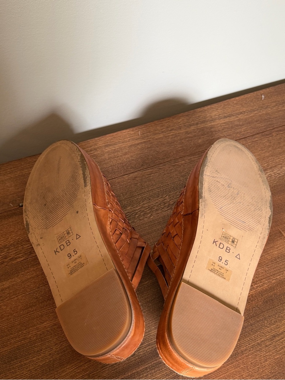 Kelsi Dagger Brooklyn Maple Woven Leather Mule Clogs Sz 9.5 Cognac Boho Comfort - Picture 7 of 7